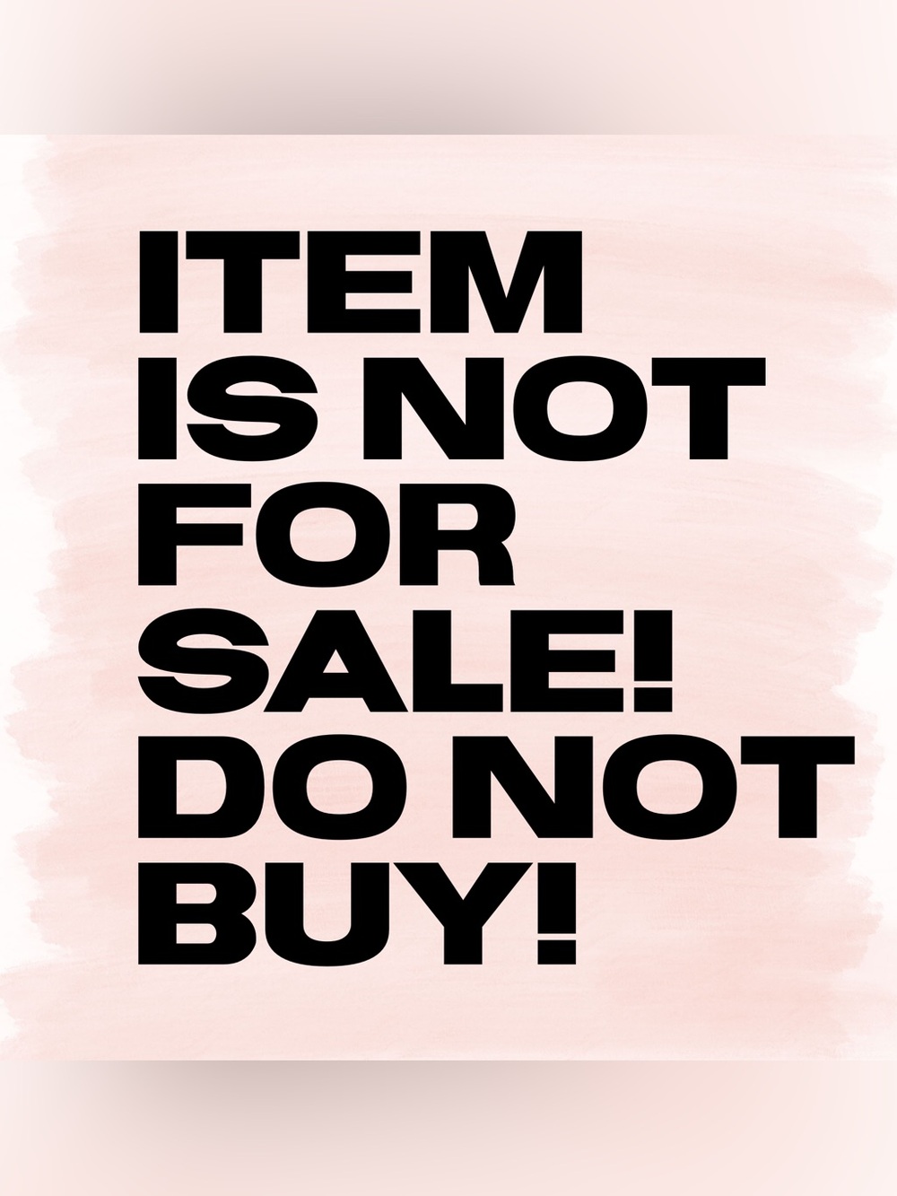 Not for sale
